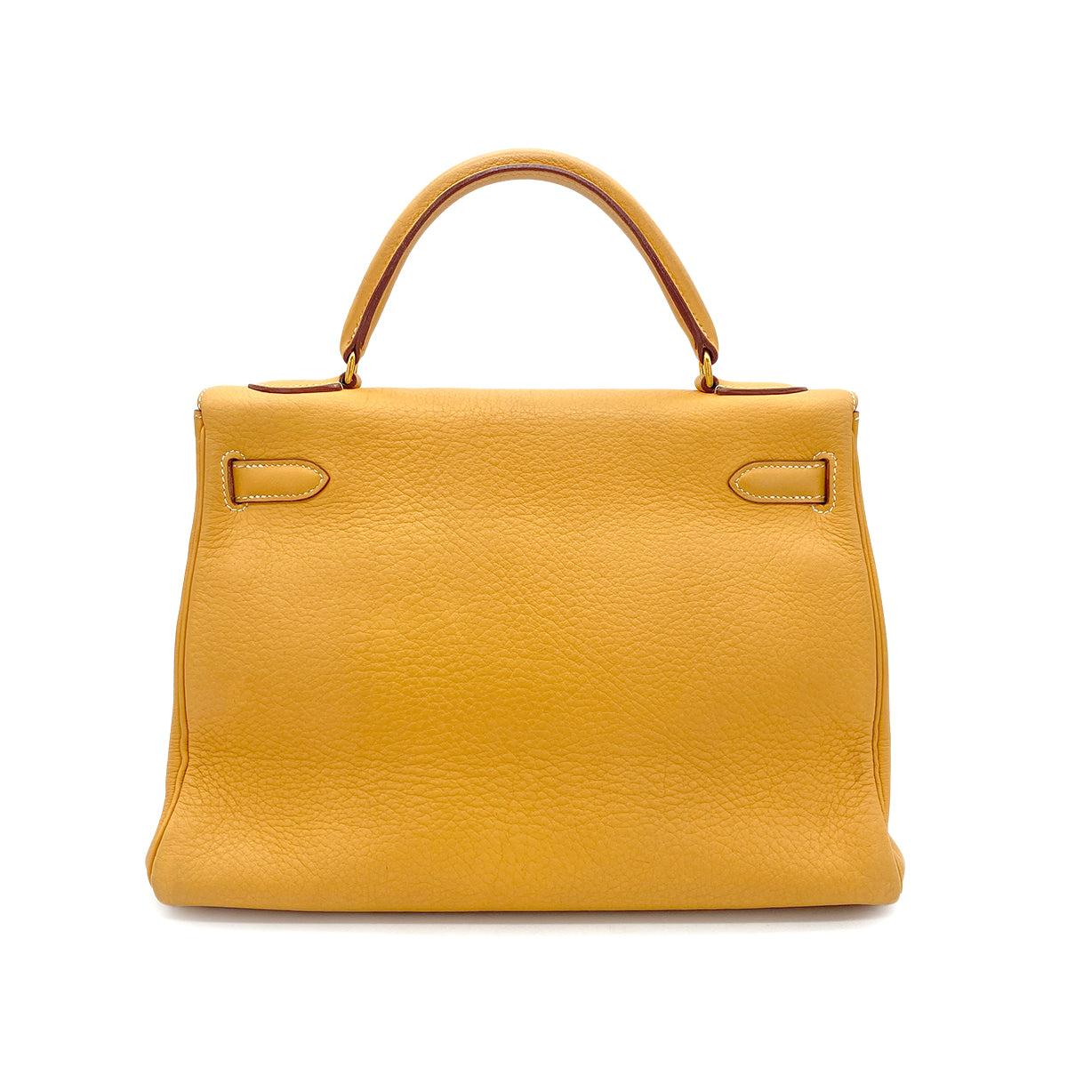 HERMES KELLY 32 RETOURNE NATURAL FJORD HAND SHOULDER BAG □B GHW 90273075