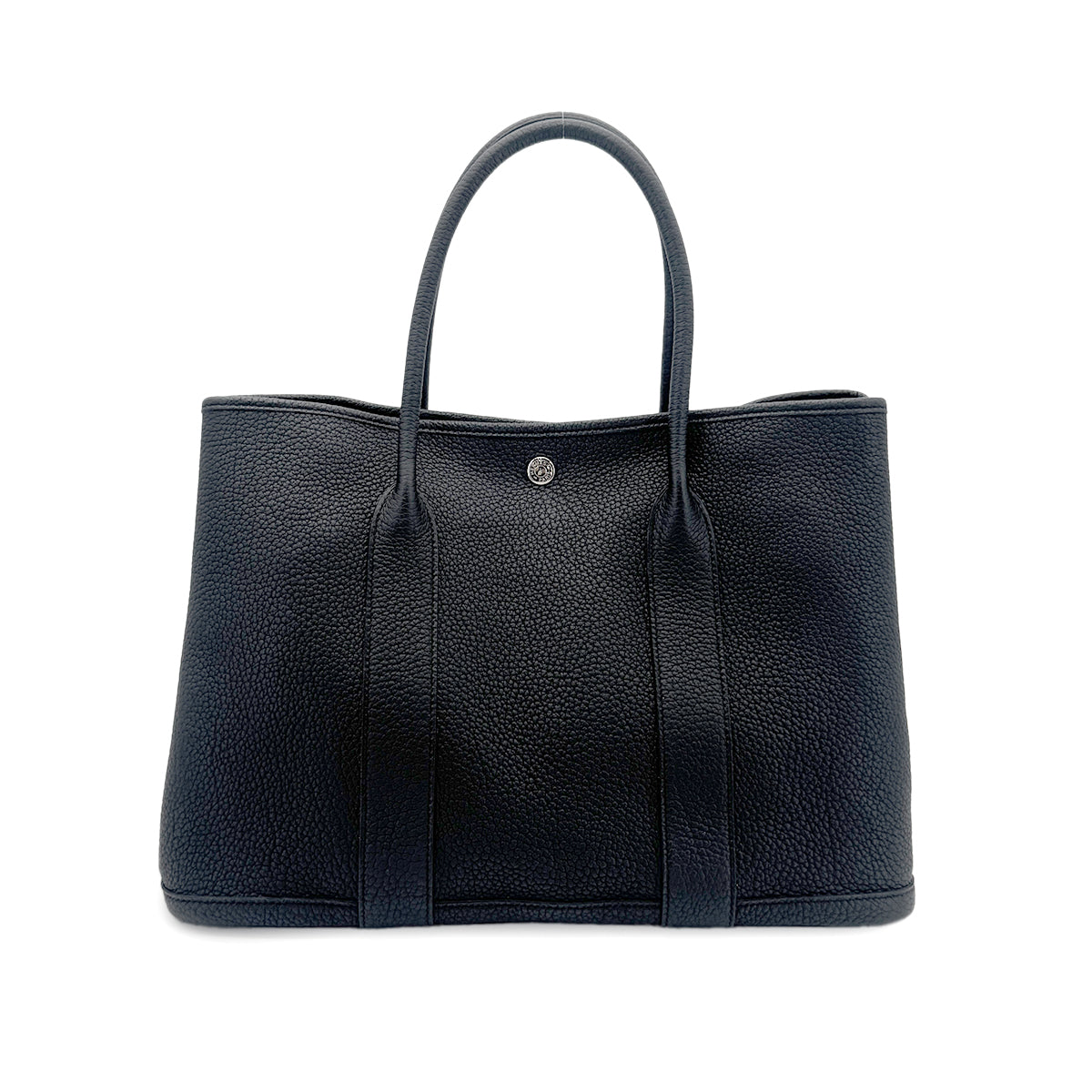 HERMES GARDEN PARTY PM BLACK VEAU NEGONDA TOTE BAG D 90273383