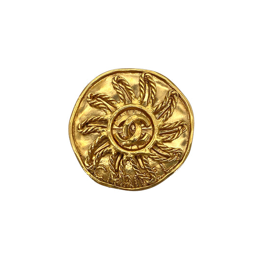 CHANEL VINTAGE BROOCH ROUND COCOMARK ACCESSORY 94A 90273386