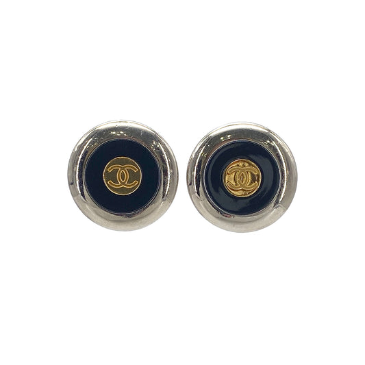 CHANEL VINTAGE EARRINGS COCOMARK ROUND ACCESSORY 97A 90273387