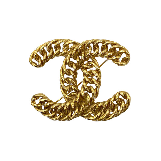 CHANEL VINTAGE COCOMARK BROOCH GOLD ACCESSORY 90273414
