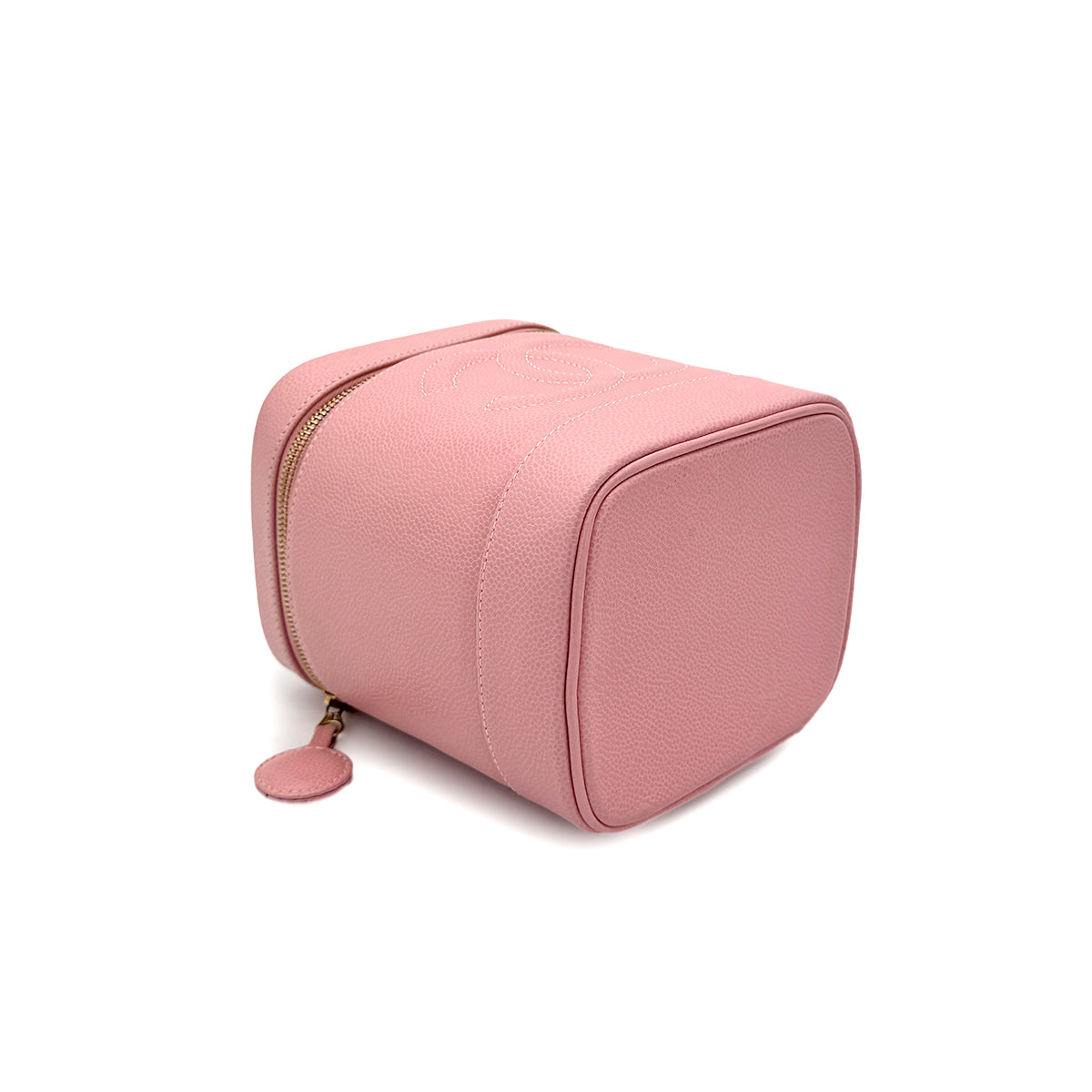 CHANEL VINTAGE VANITY HAND BAG PINK CAVIAR SKIN 90273872