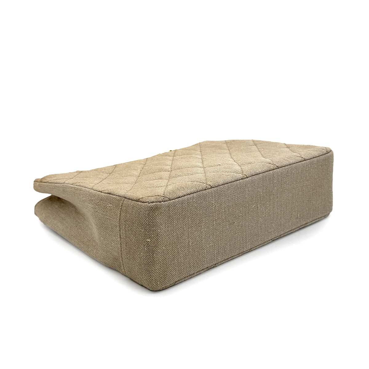 CHANEL VINTAGE COCOMARK CHAIN SHOULDER BAG BEIGE LINEN 90273873