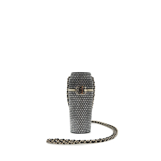 CHANEL LIP CASE CHAIN SHOULDER BAG COCOMARK RHINESTONE BLACK B21V 90273874