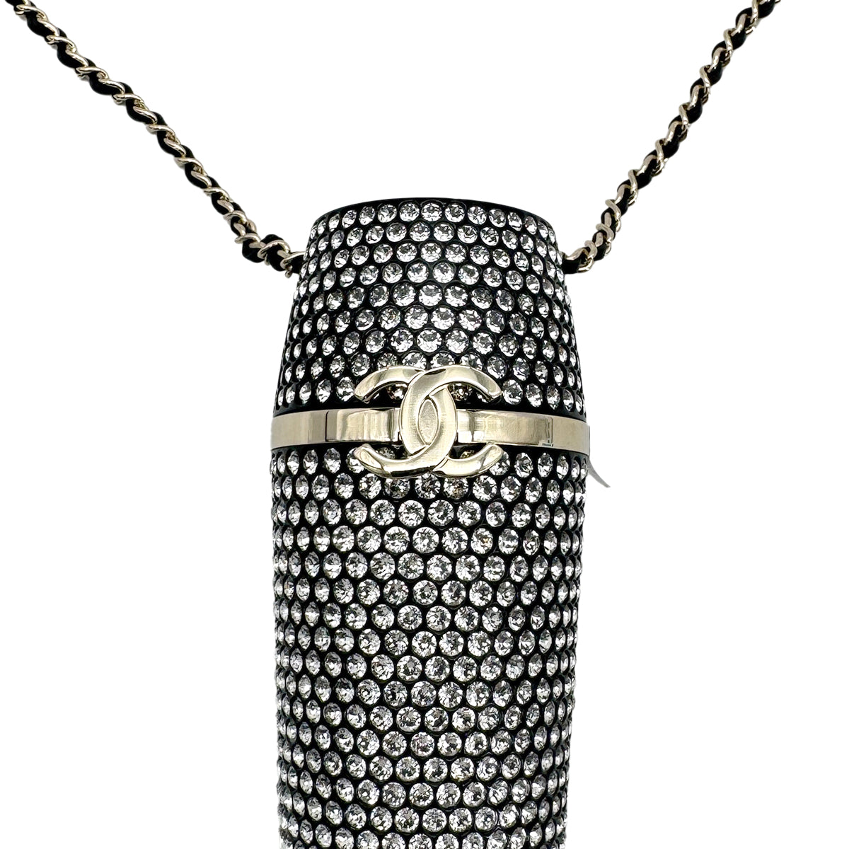 CHANEL LIP CASE CHAIN SHOULDER BAG COCOMARK RHINESTONE BLACK B21V 90273874