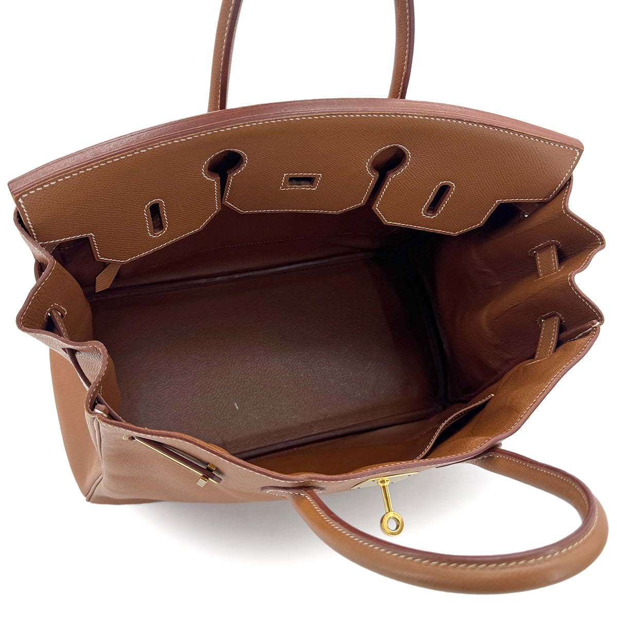 HERMES HAUT A COURROIES 32 GOLD COUCHEVEL HAND BAG □B GHW 90273882