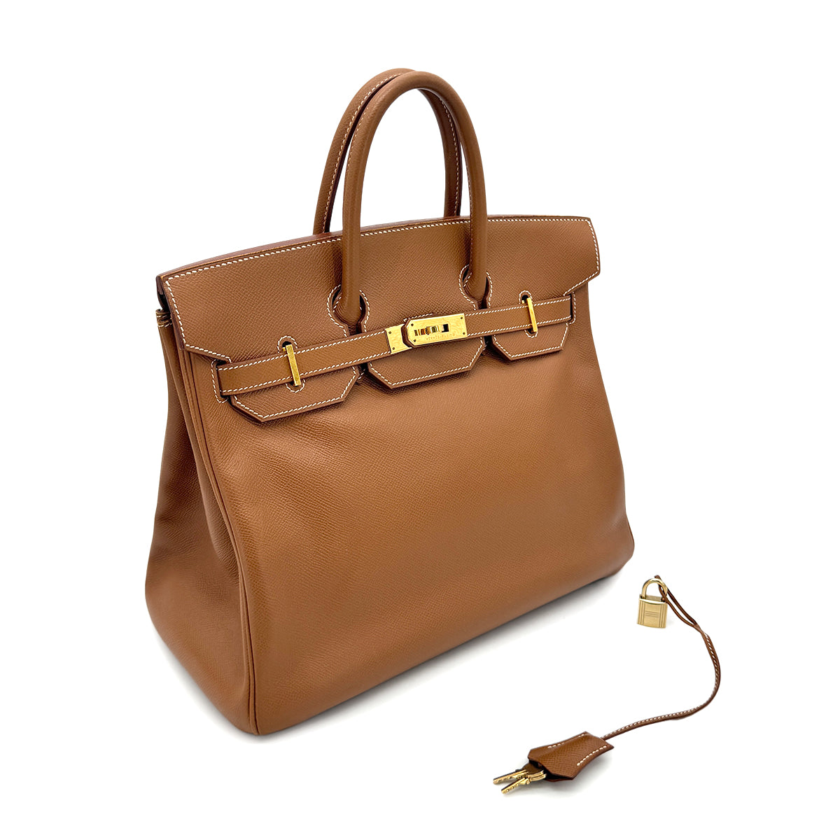 HERMES HAUT A COURROIES 32 GOLD COUCHEVEL HAND BAG □B GHW 90273882