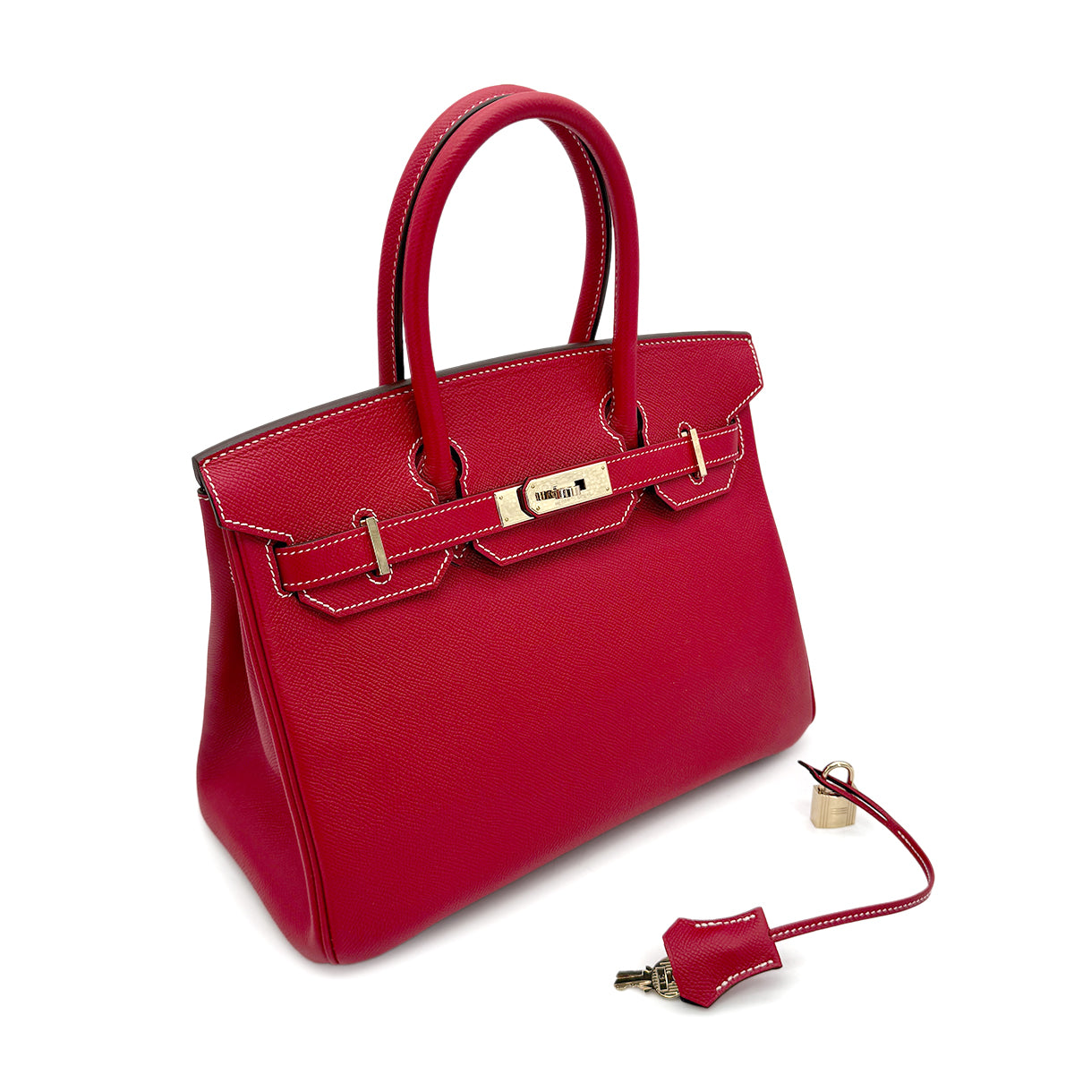HERMES CANDY BIRKIN 30 ROUGE CASAQUE BLUE THALASSA EPSOM HAND BAG □P GHW 90273885