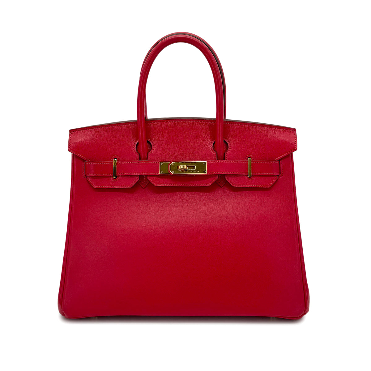 HERMES BIRKIN 30 ROUGE VIF VEAU GULLIVER HAND BAG □D GHW 90273886