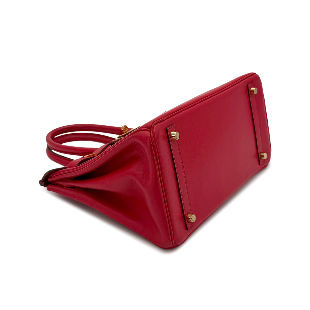 HERMES BIRKIN 30 ROUGE VIF VEAU GULLIVER HAND BAG □D GHW 90273886