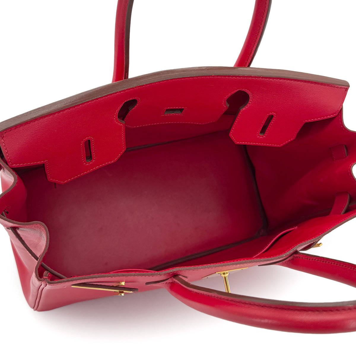 HERMES BIRKIN 30 ROUGE VIF VEAU GULLIVER HAND BAG □D GHW 90273886