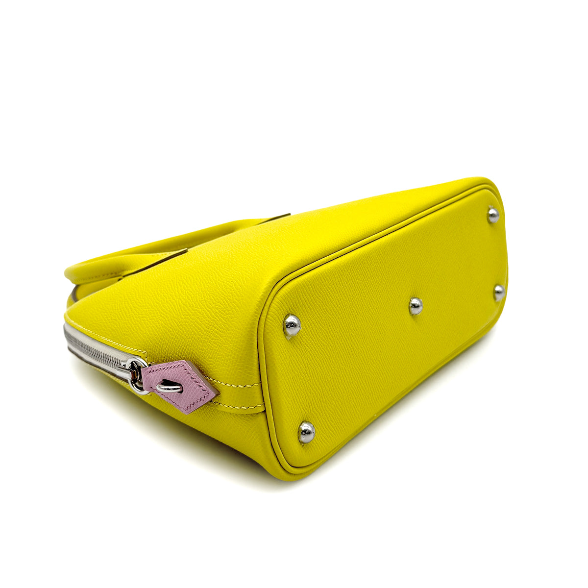 HERMES BOLIDE 1923 25 LIME MAUVE SYLVESTRE NATA EPSOM HAND SHOULDER BAG U 90273887