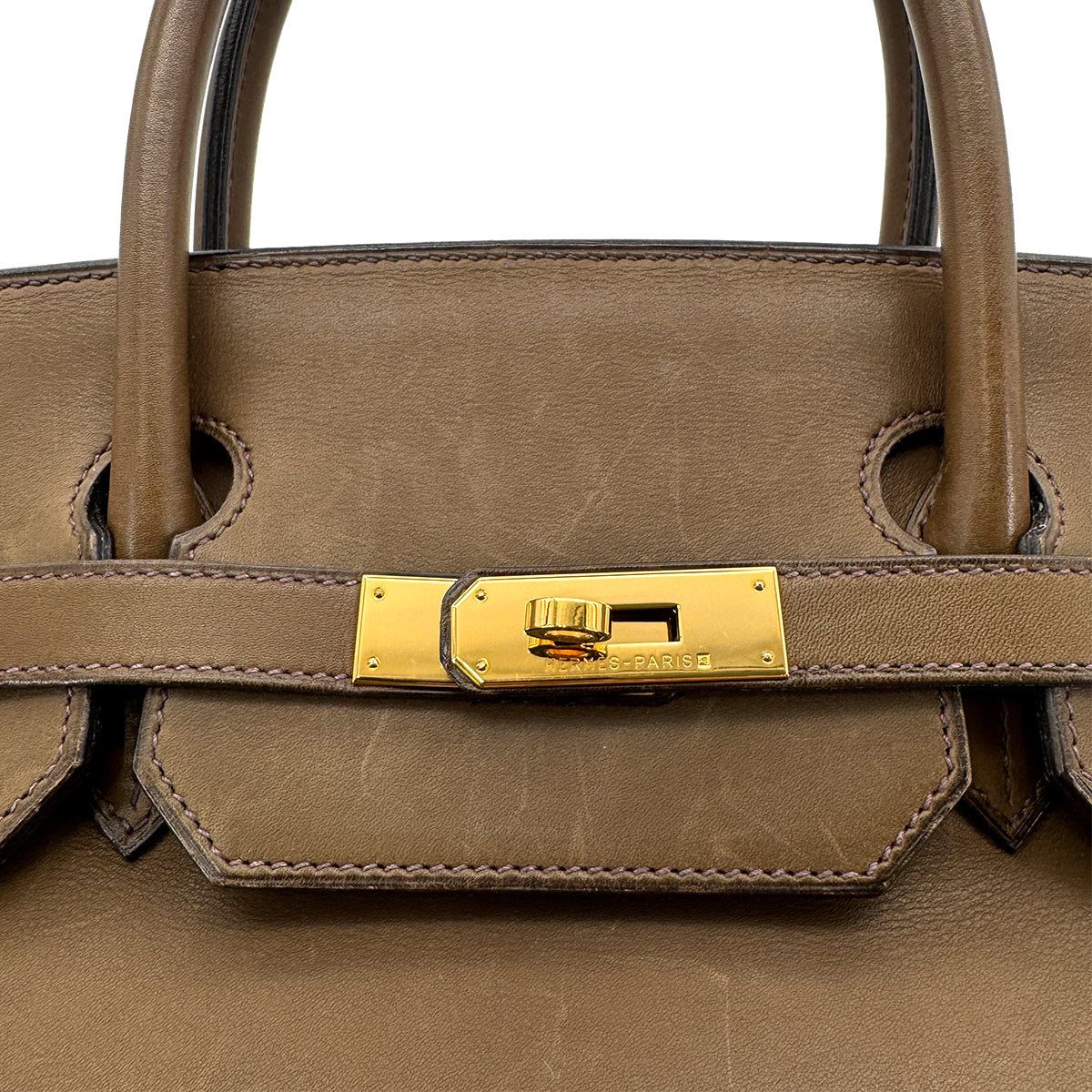 HERMES BIRKIN 40 OLIVE VEAU BARENIA HAND BAG □E GHW 90273888