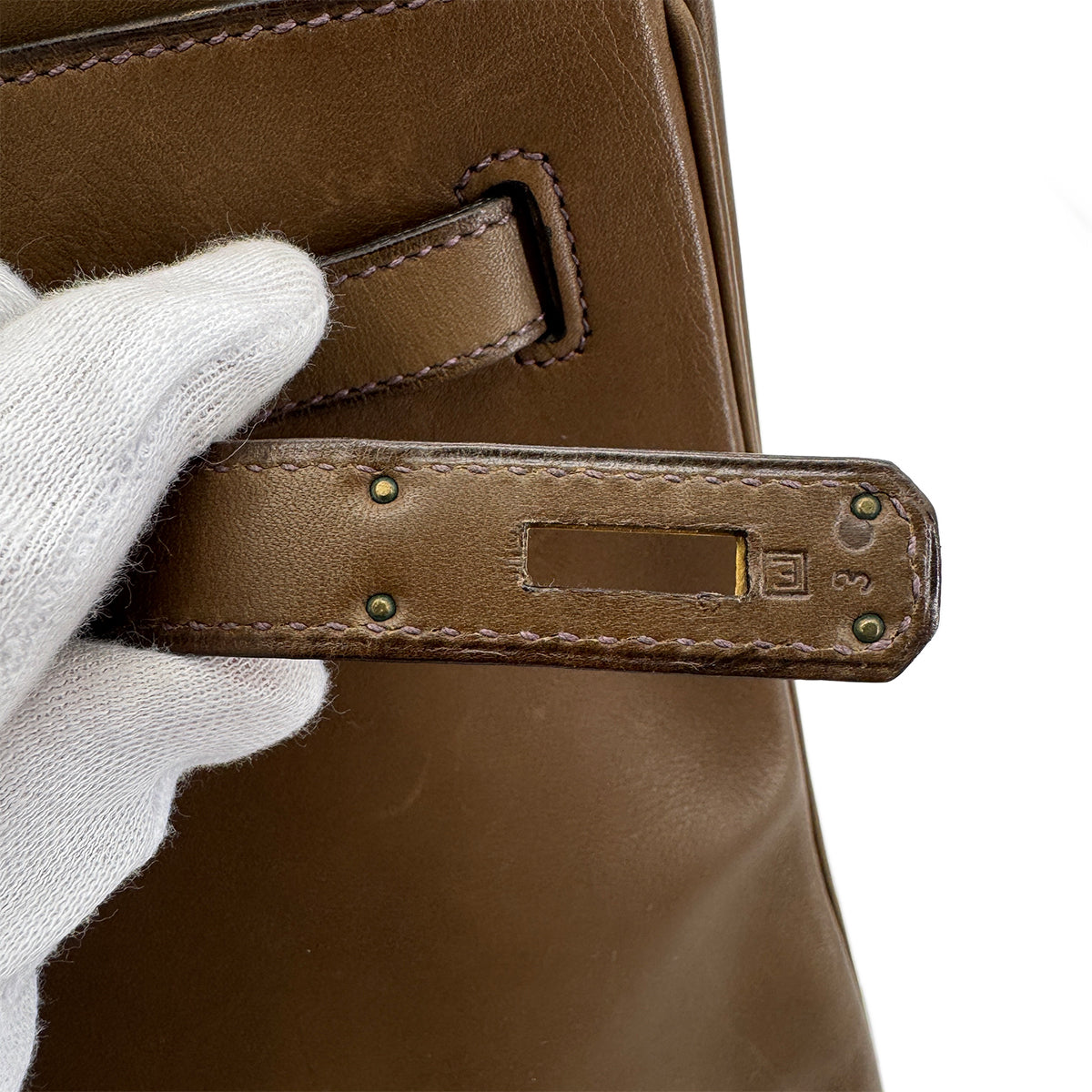 HERMES BIRKIN 40 OLIVE VEAU BARENIA HAND BAG □E GHW 90273888