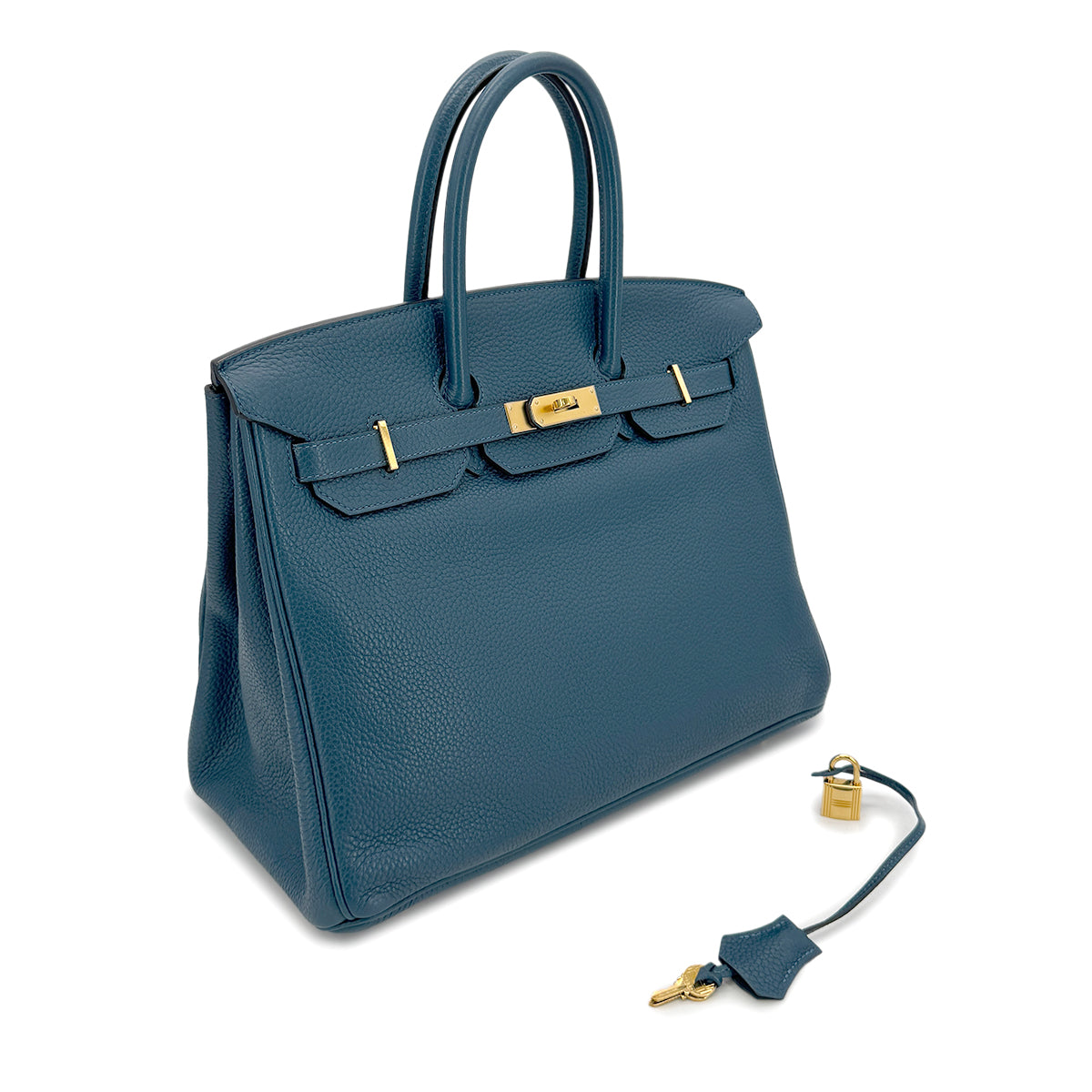 HERMES BIRKIN 35 COLVERT TAURILLON CLEMENCE HAND BAG □R GHW 90273889