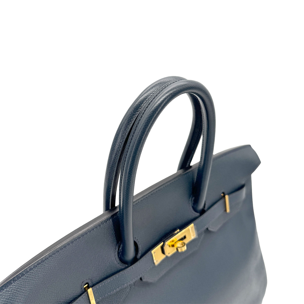 HERMES BIRKIN 35 BLUE INDIGO COUCHEVEL HAND BAG □C GHW 90273891