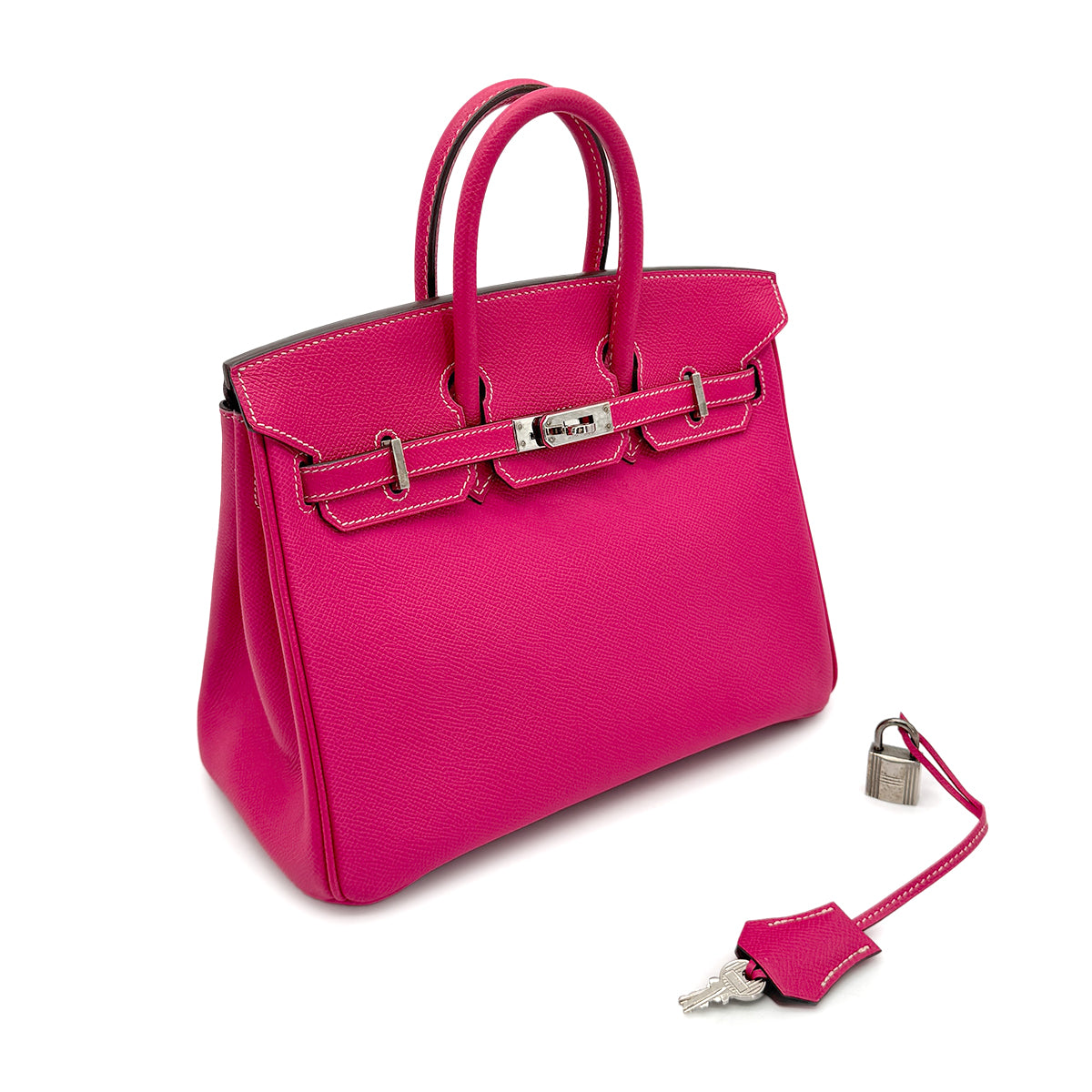 HERMES CANDY BIRKIN 25 ROSE TYRIEN RUBIS VEAU EPSOM HAND BAG □O SHW 90273892