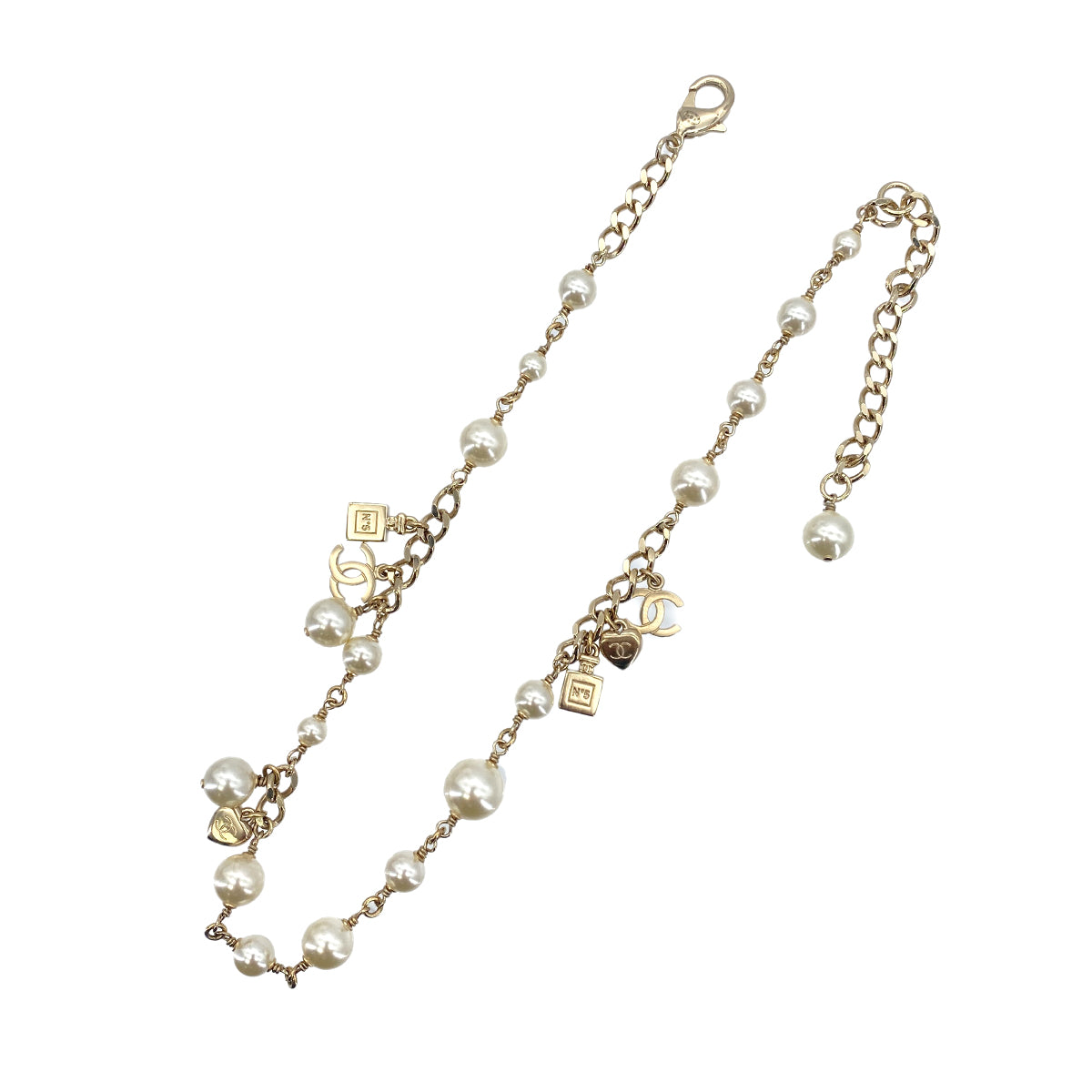 CHANEL NECKLACE ICON COCOMARK FAUX PEARL ACCESSORY B18B 90273902