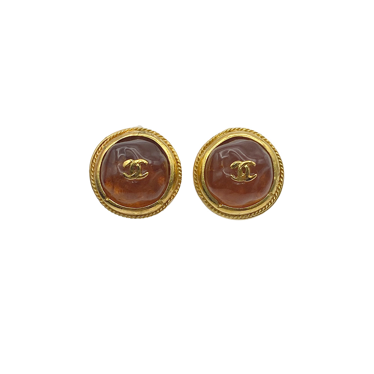 CHANEL VINTAGE EARRINGS COCOMARK ROUND ACCESSORY 99A 90273903