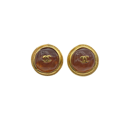CHANEL VINTAGE EARRINGS COCOMARK ROUND ACCESSORY 99A 90273903