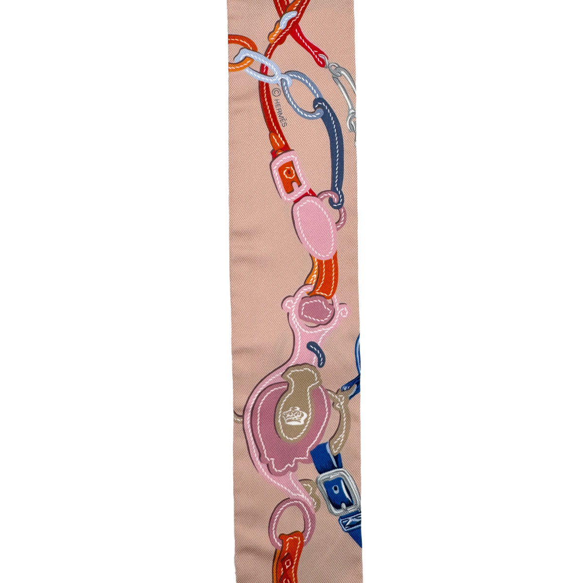 HERMES TWILLY BRIDES DE GALA APPLIQ SCARF MULTICOLOR SILK 90273906