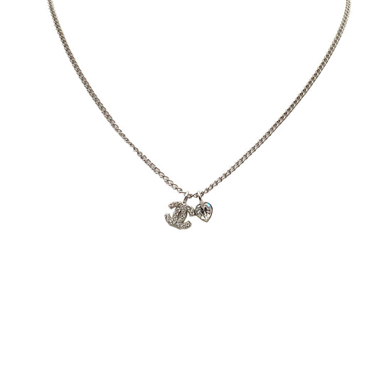 CHANEL NECKLACE COCOMARK HEART RHINESTONE ACCESSORY 07P 90273923