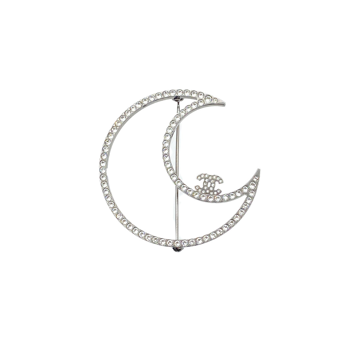 CHANEL COCOMARK MOON BROOCH RHINESTONE ACCESSORY B17K 90273933
