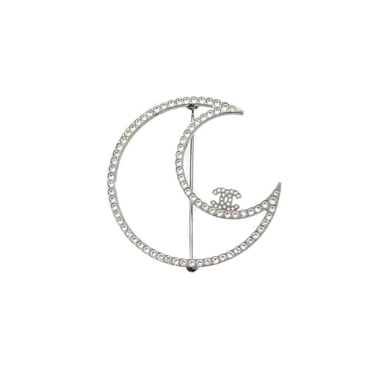 CHANEL COCOMARK MOON BROOCH RHINESTONE ACCESSORY B17K 90273933