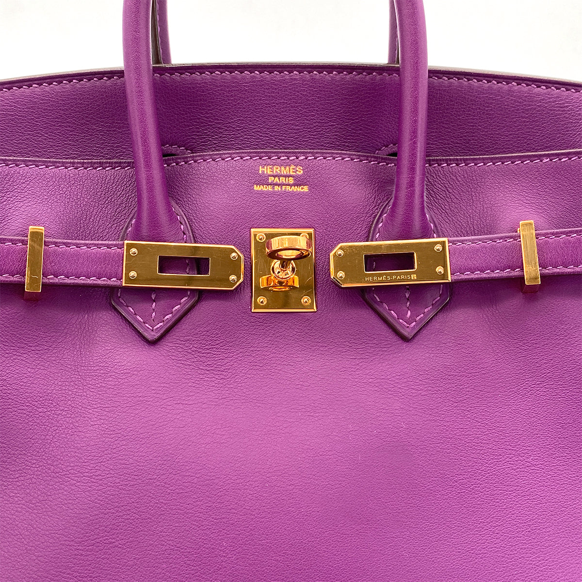 HERMES BIRKIN 25 ANEMONE SWIFT HAND BAG □R GHW 90274036