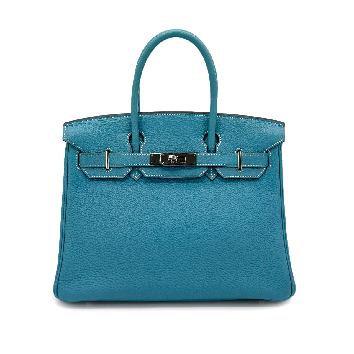 HERMES BIRKIN 30 BLUE JEAN TOGO HAND BAG ▢I SHW 90274039