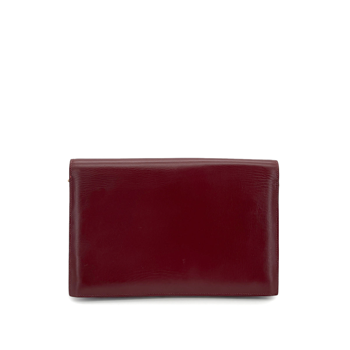 HERMES LYDIE ROUGE H CLUTCH SHOULDER BAG BOXCALF 〇I 90274050