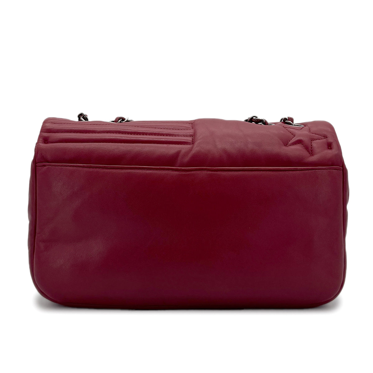 CHANEL PARIDARAS CHAIN SHOULDER BAG STAR RED LAMB SKIN 90274053