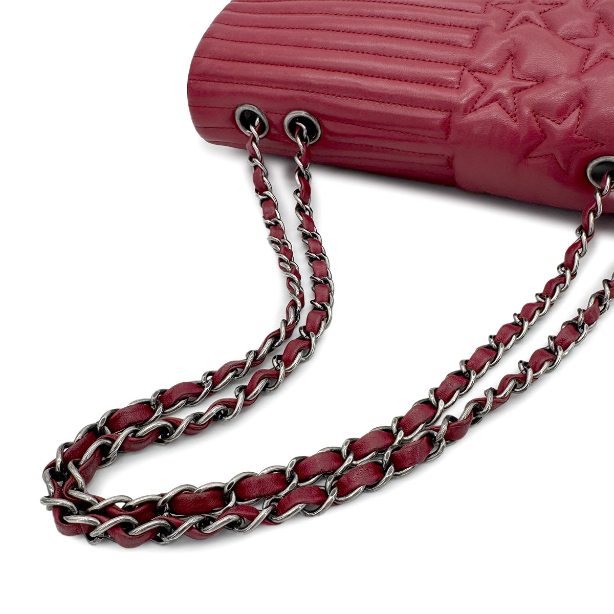 CHANEL PARIDARAS CHAIN SHOULDER BAG STAR RED LAMB SKIN 90274053