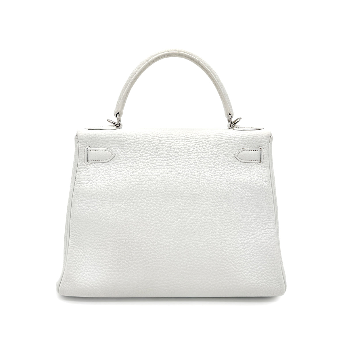 HERMES KELLY 28 RETOURNE WHITE TAURILLON CLEMENCE HAND SHOULDER BAG □H SHW 90274059
