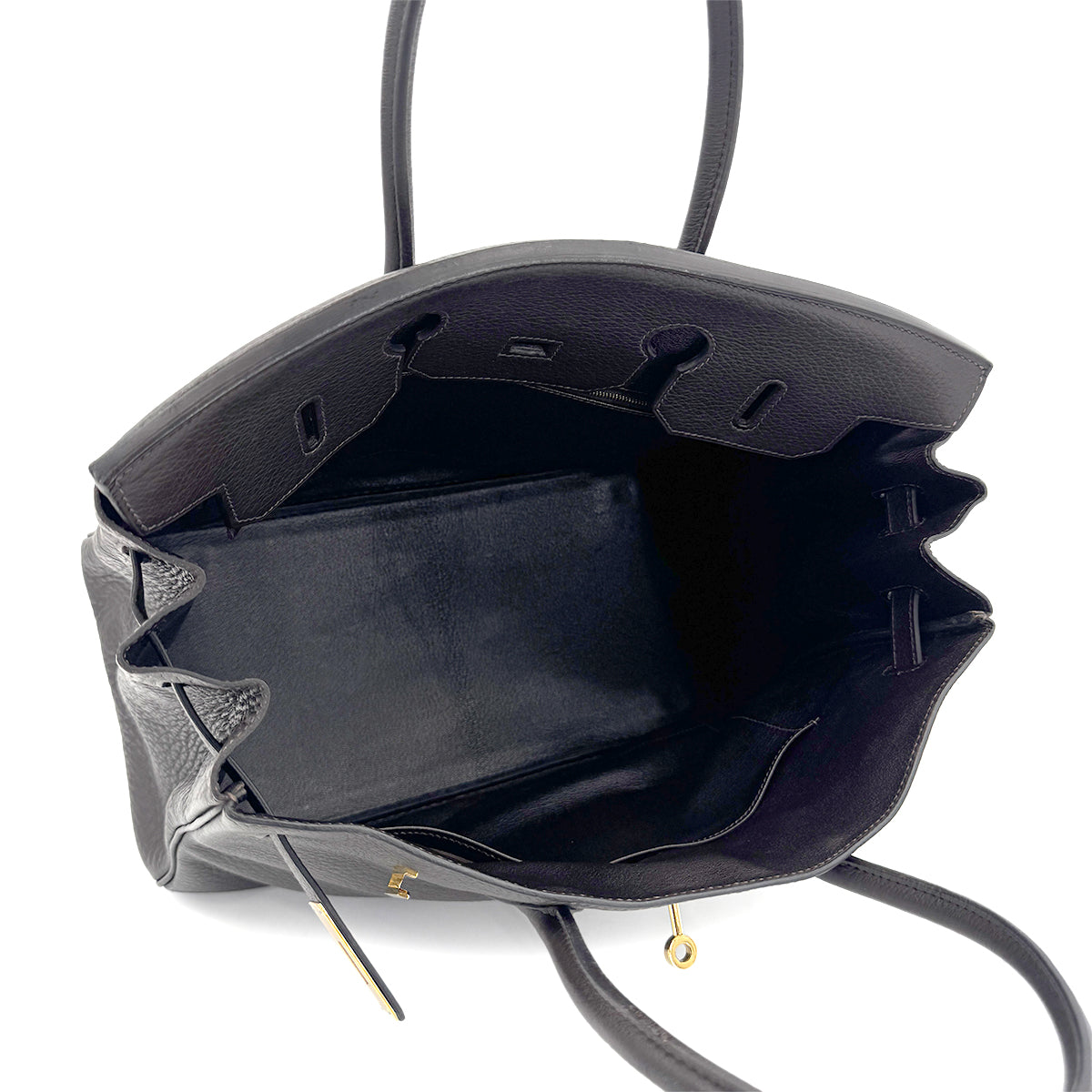 HERMES BIRKIN 35 BROWN TAURILLON CLEMENCE HAND BAG ▢F 90274060