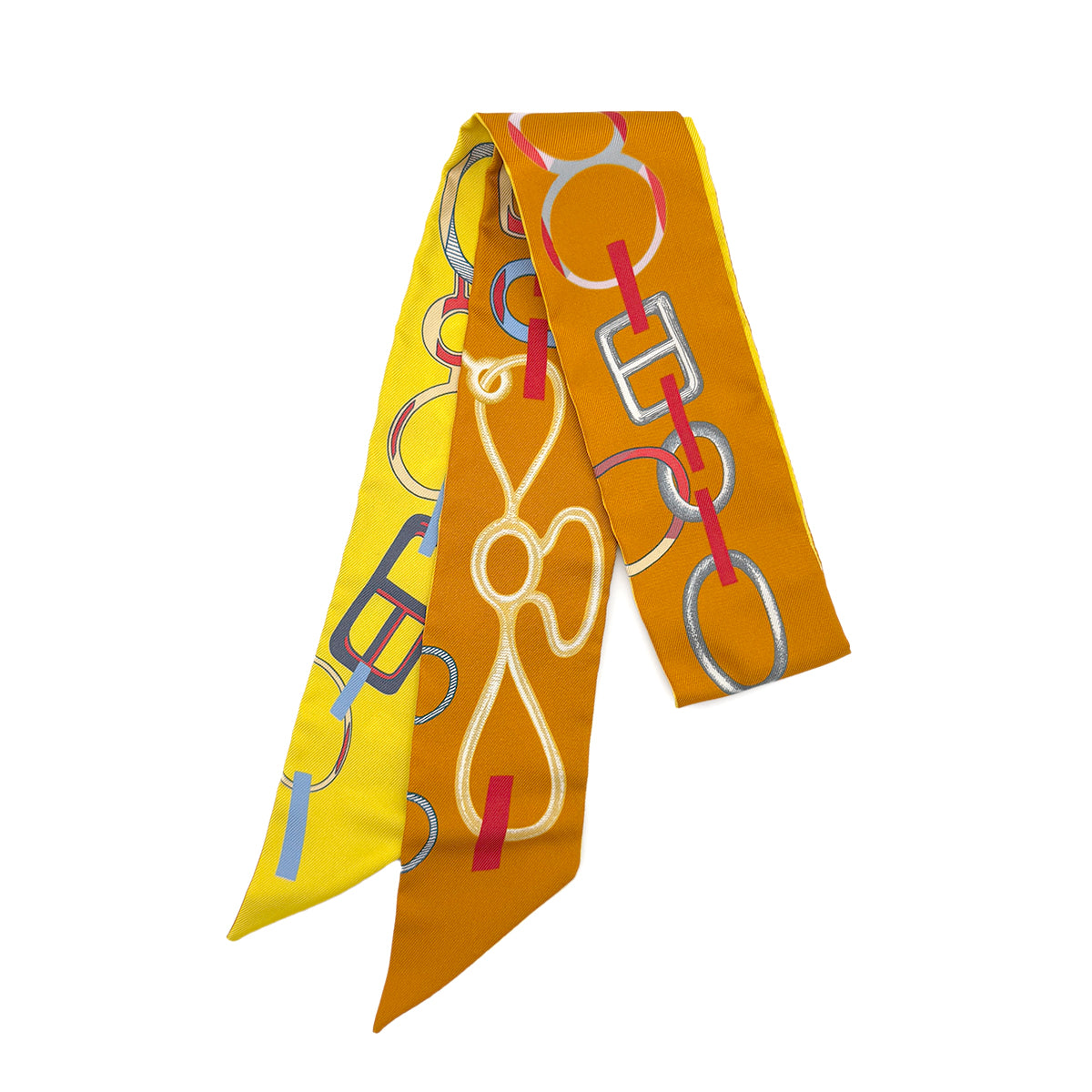 HERMES TWILLY DO RE BOUCLES SCARF MULTICOLOR SILK 90274076