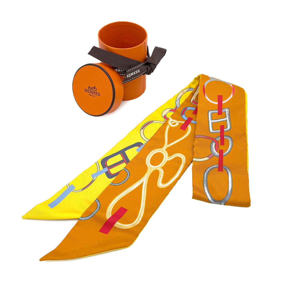 HERMES TWILLY DO RE BOUCLES SCARF MULTICOLOR SILK 90274076