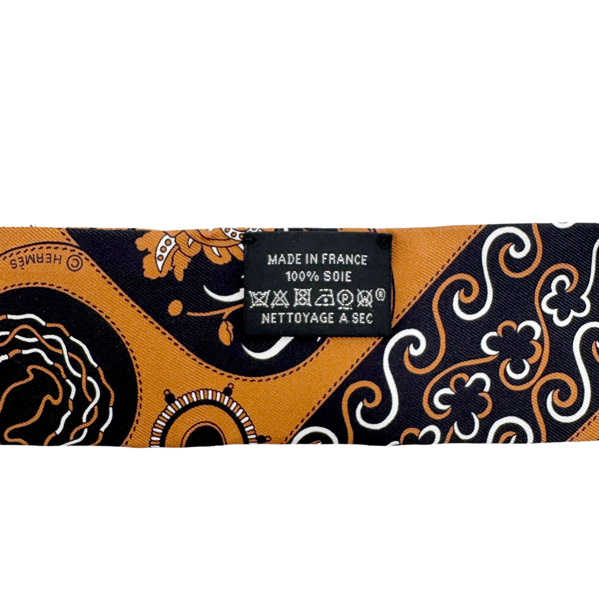 HERMES TWILLY FESTIVAL DES AMAZONES SCARF CARAMEL BLACK WHITE 90274079