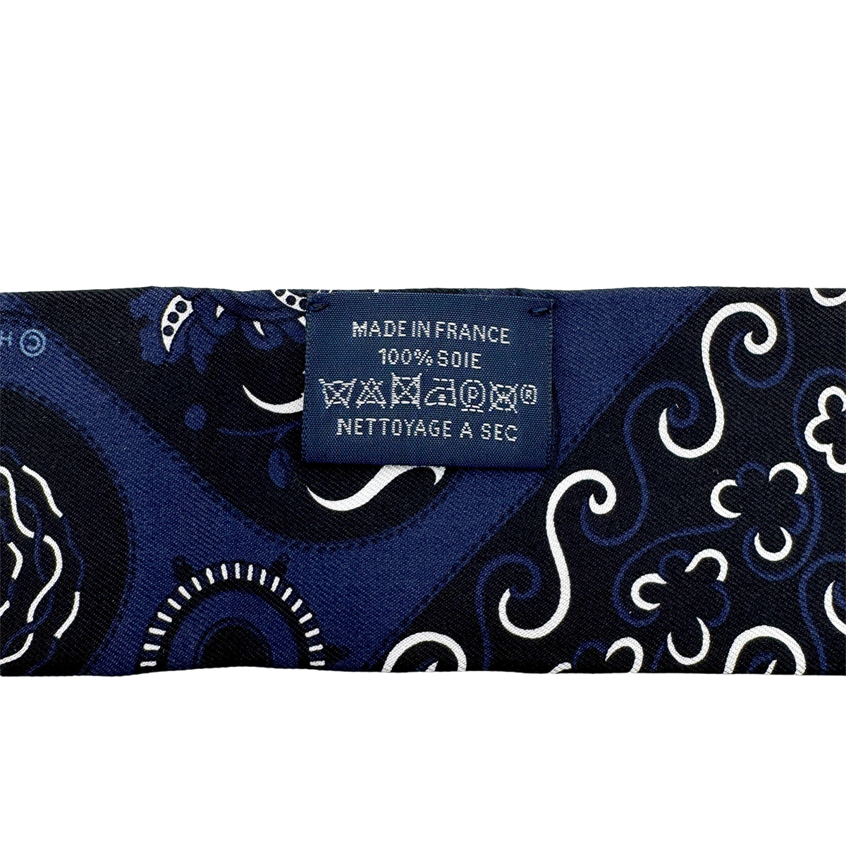 HERMES TWILLY FESTIVAL DES AMAZONES SCARF MARINE BLACK WHITE 90274081