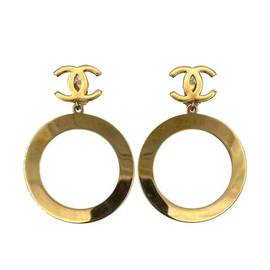 CHANEL VINTAGE EARRINGS COCOMARK HOOP ACCESSORY 90274083