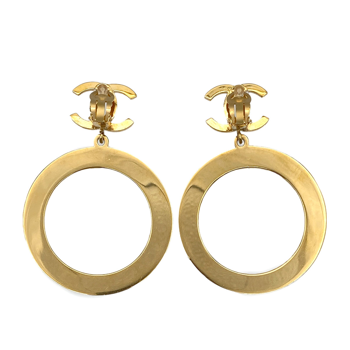 CHANEL VINTAGE EARRINGS COCOMARK HOOP ACCESSORY 90274083