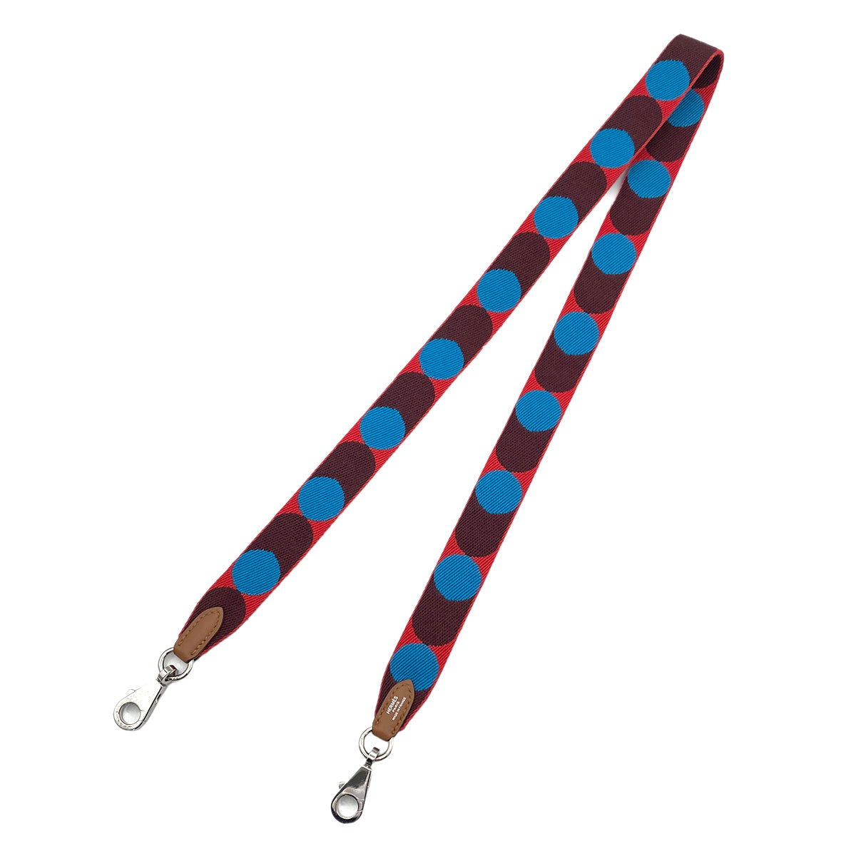 HERMES BANDOULIERE SANGLE FLIPPERBALL ROUGE DE COEUR BLUE FRIDE GOLD VEAU SWIFT TOILE Z 90274084