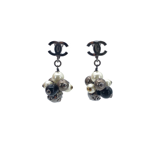 CHANEL EARRINGS COCOMARK FAUX PEARL RHINESTONE ACCESSORY 04A 90274087