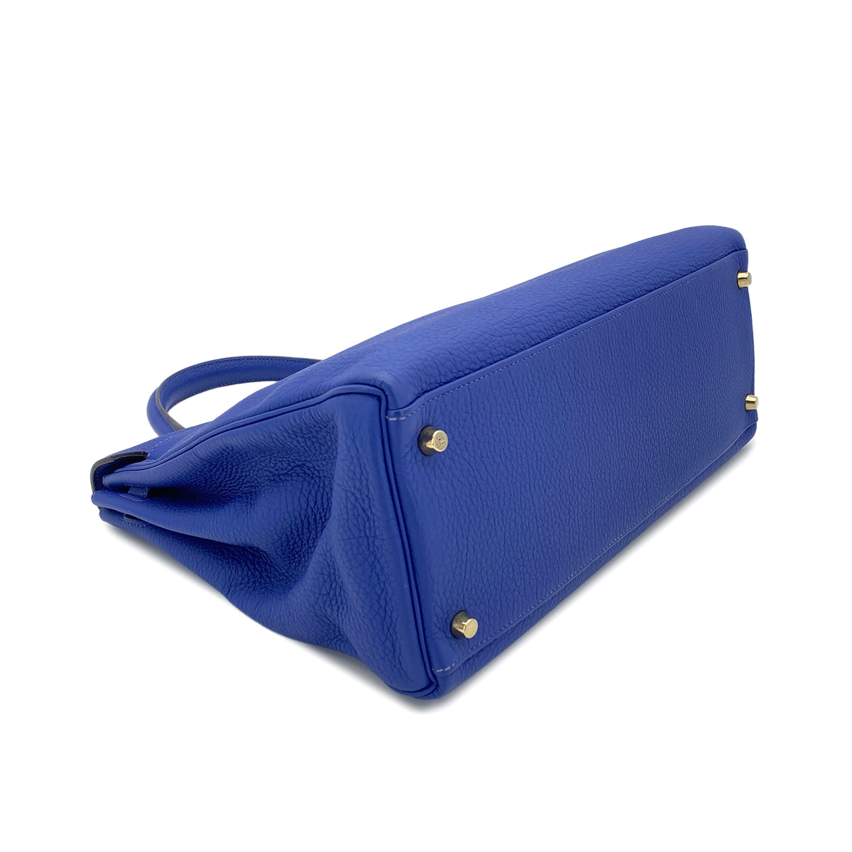 HERMES KELLY 35 RETOURNE BLUE ELECTRIC TOGO □O GHW 90274406