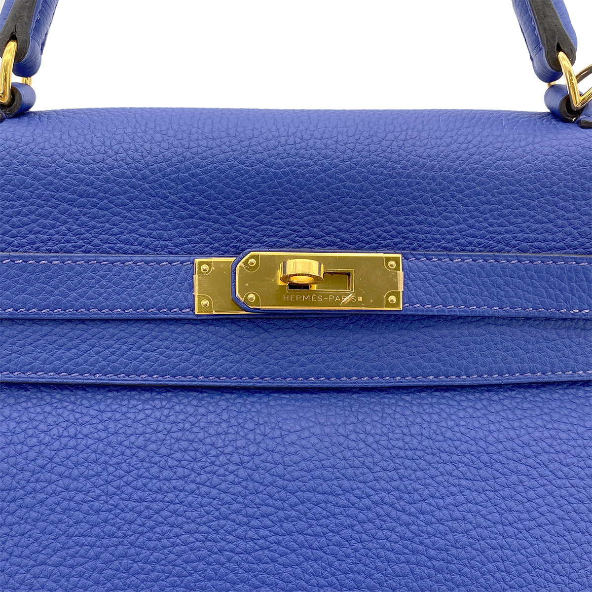 HERMES KELLY 35 RETOURNE BLUE ELECTRIC TOGO □O GHW 90274406