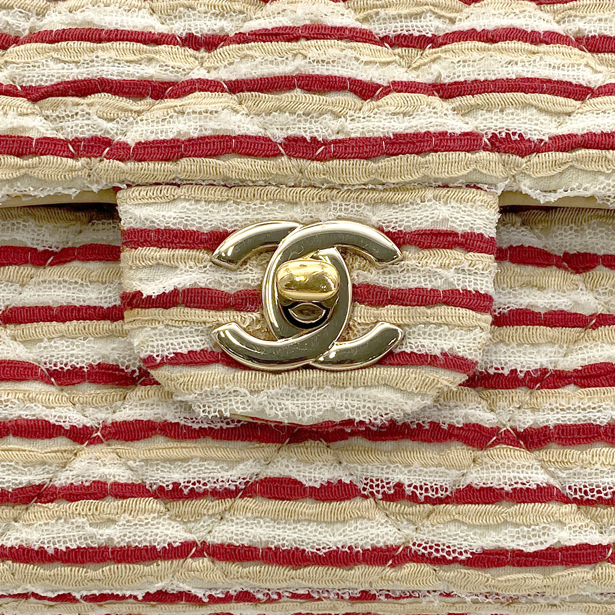 CHANEL FAKEPEARL CHAIN SHOULDER BAG MULTICOLOR CANVAS 90274411