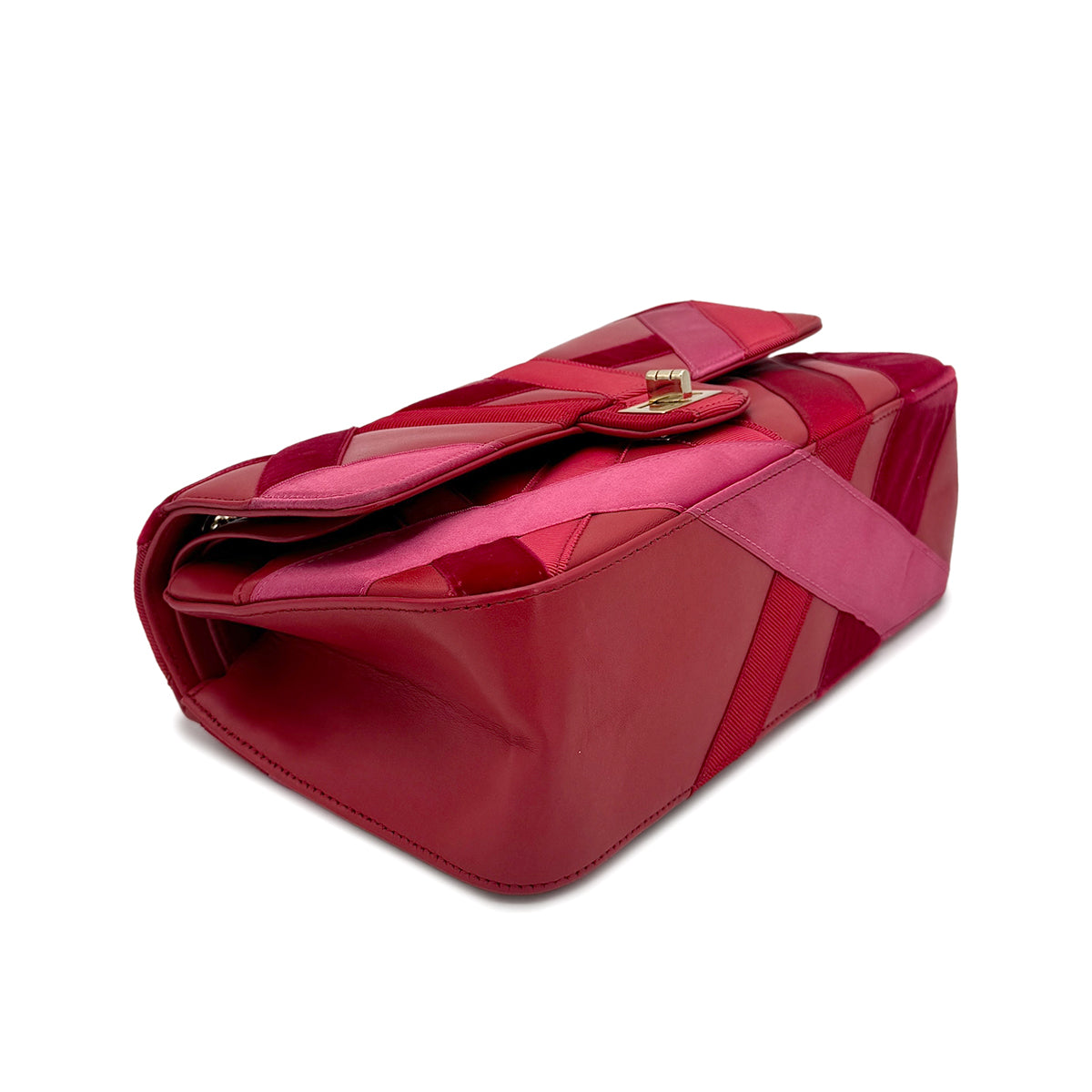 CHANEL 2.55 CHAIN SHOULDER BAG RED LAMB SKIN 90274412