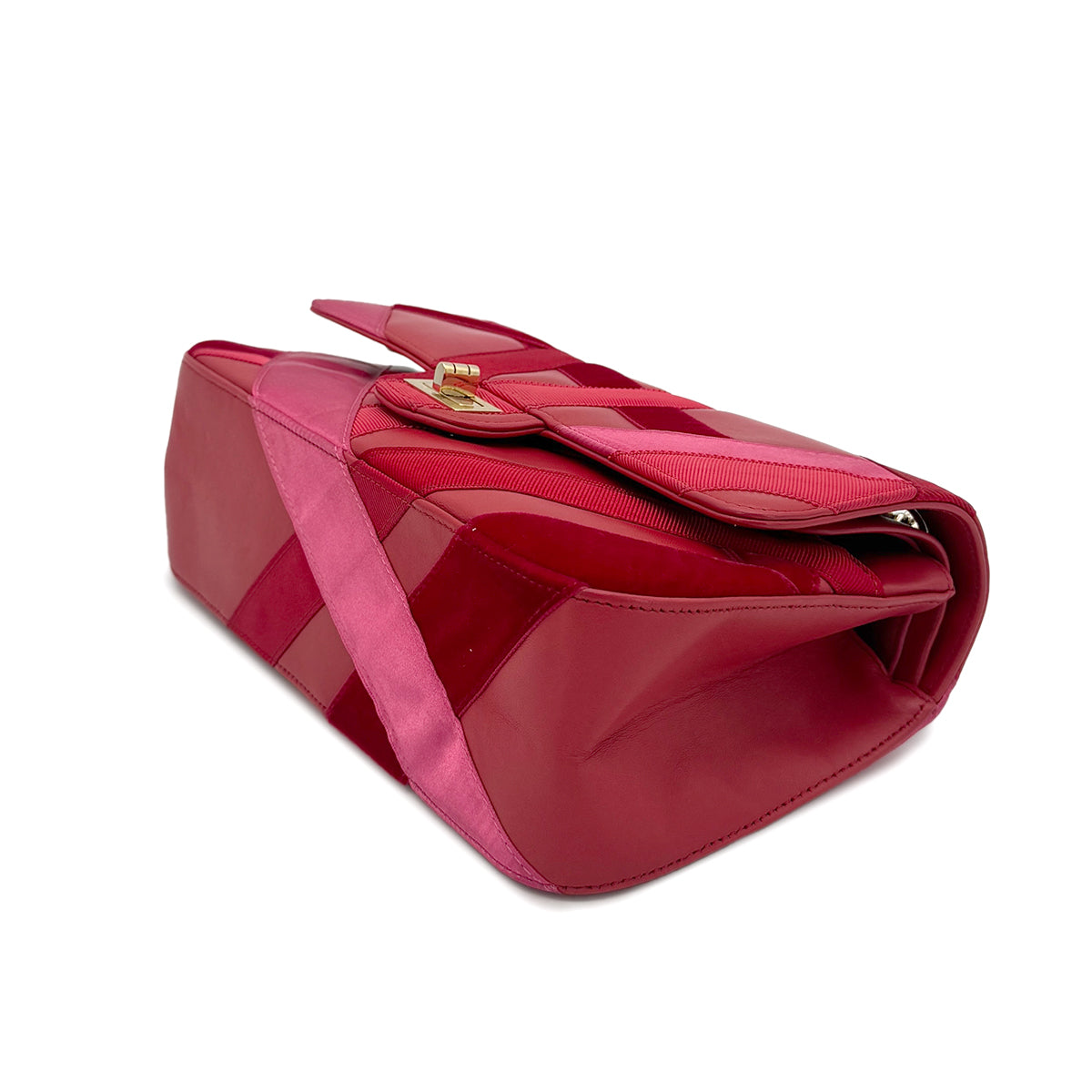 CHANEL 2.55 CHAIN SHOULDER BAG RED LAMB SKIN 90274412