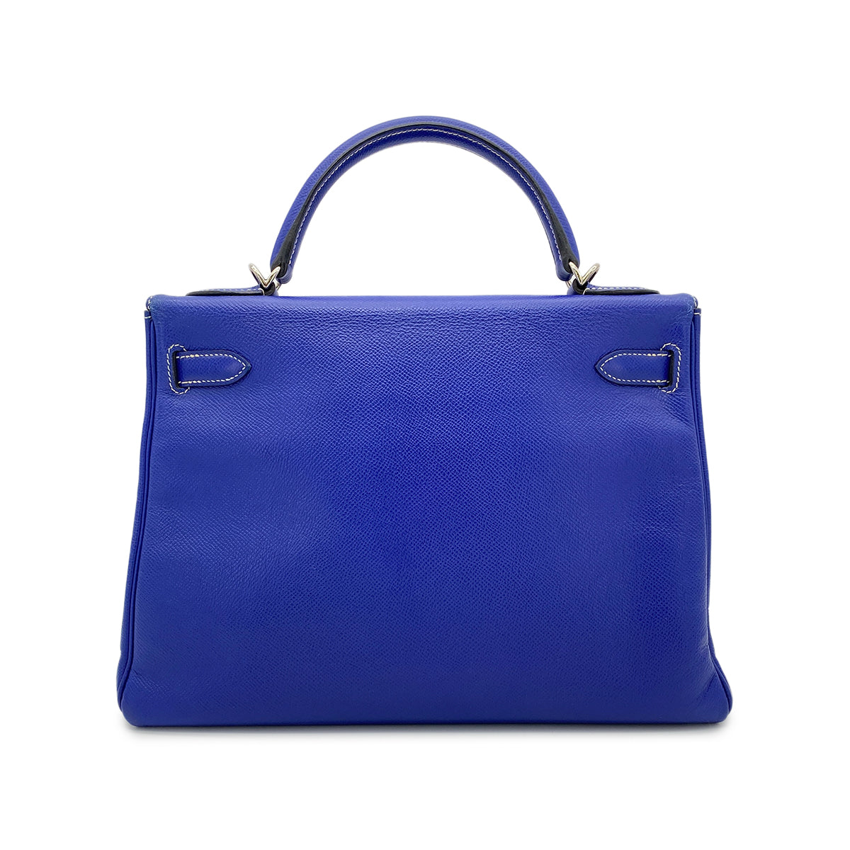 HERMES CANDY KELLY 32 RETOURNE BLUE ELECTRIC MYKONOS VEAU EPSOM HAND BAG □P SHW 90274413