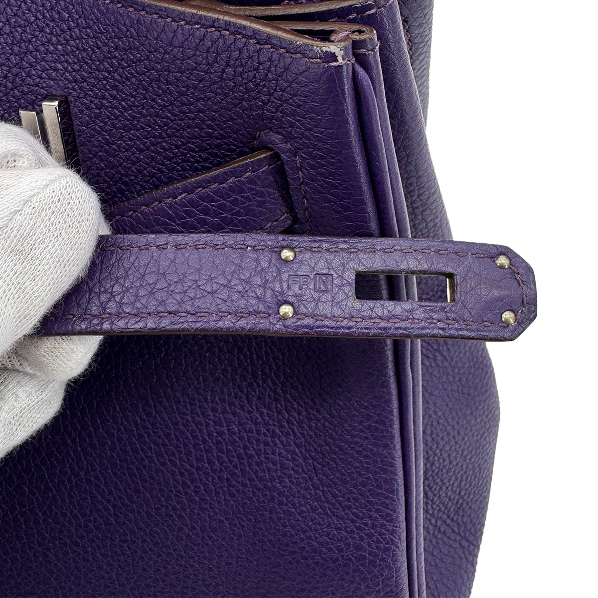 HERMES BIRKIN 40 IRIS TOGO HAND BAG □N SHW 90274417